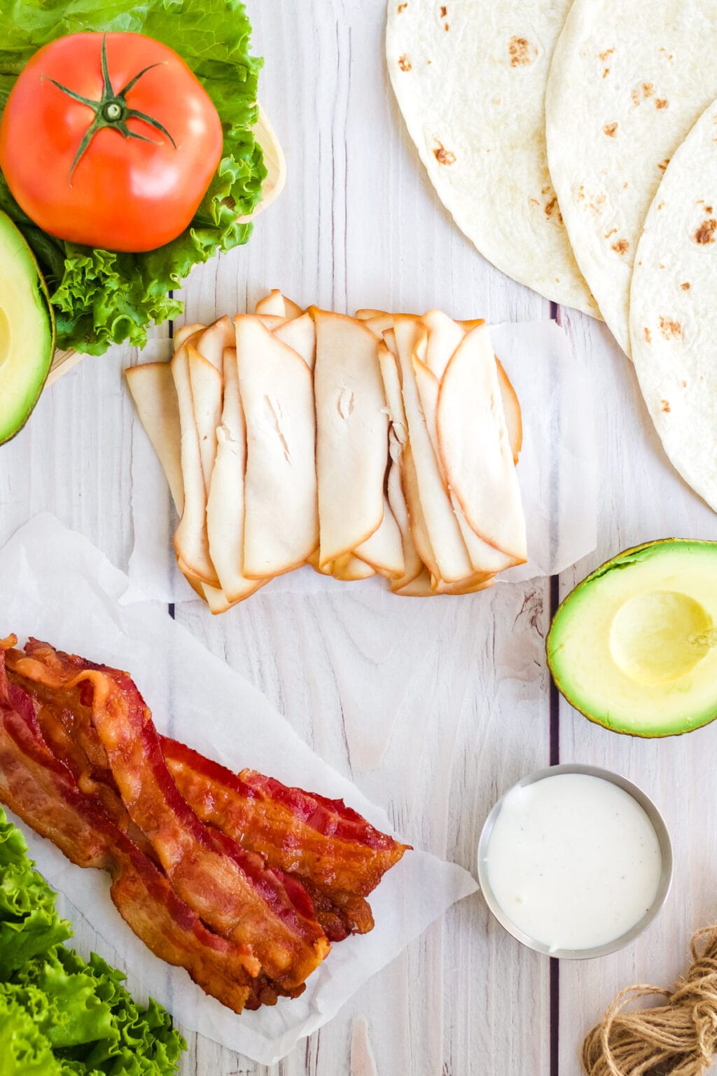 Easy BLT Turkey Wraps Recipe | YellowBlissRoad.com