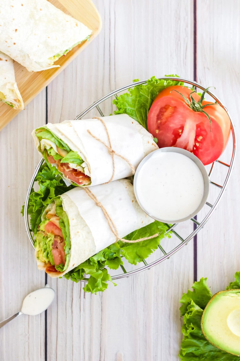 Easy BLT Turkey Wraps Recipe | YellowBlissRoad.com