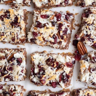 7 Layer Cranberry Chocolate Magic Bars - Yellow Bliss Road