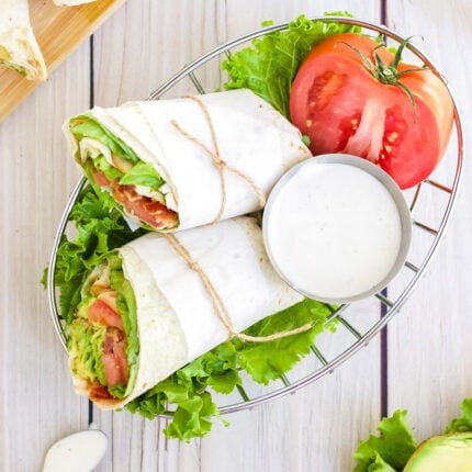 Easy BLT Turkey Wraps Recipe | YellowBlissRoad.com