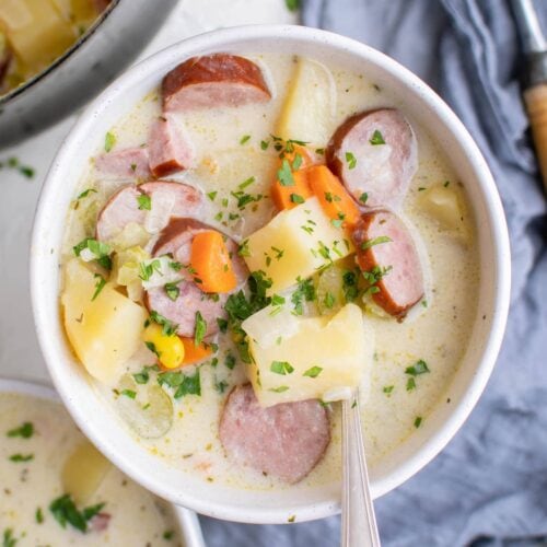 Creamy Sausage and Potato Soup - Yellow Bliss Road