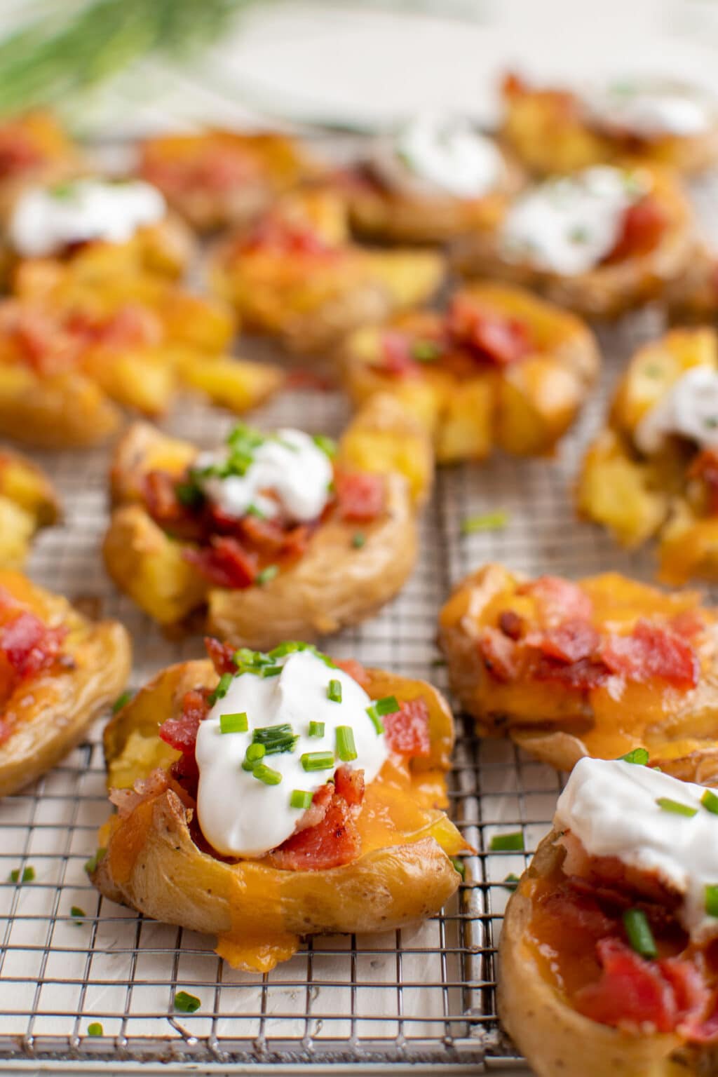 Loaded Smashed Potatoes - Yellow Bliss Road