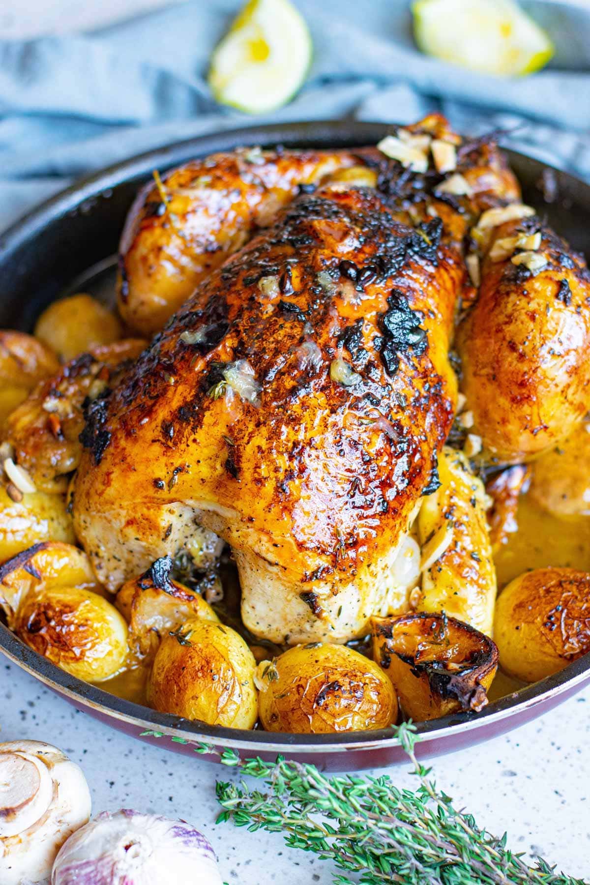 Honey Lemon Roast Chicken Recipe | YellowBlissRoad.com