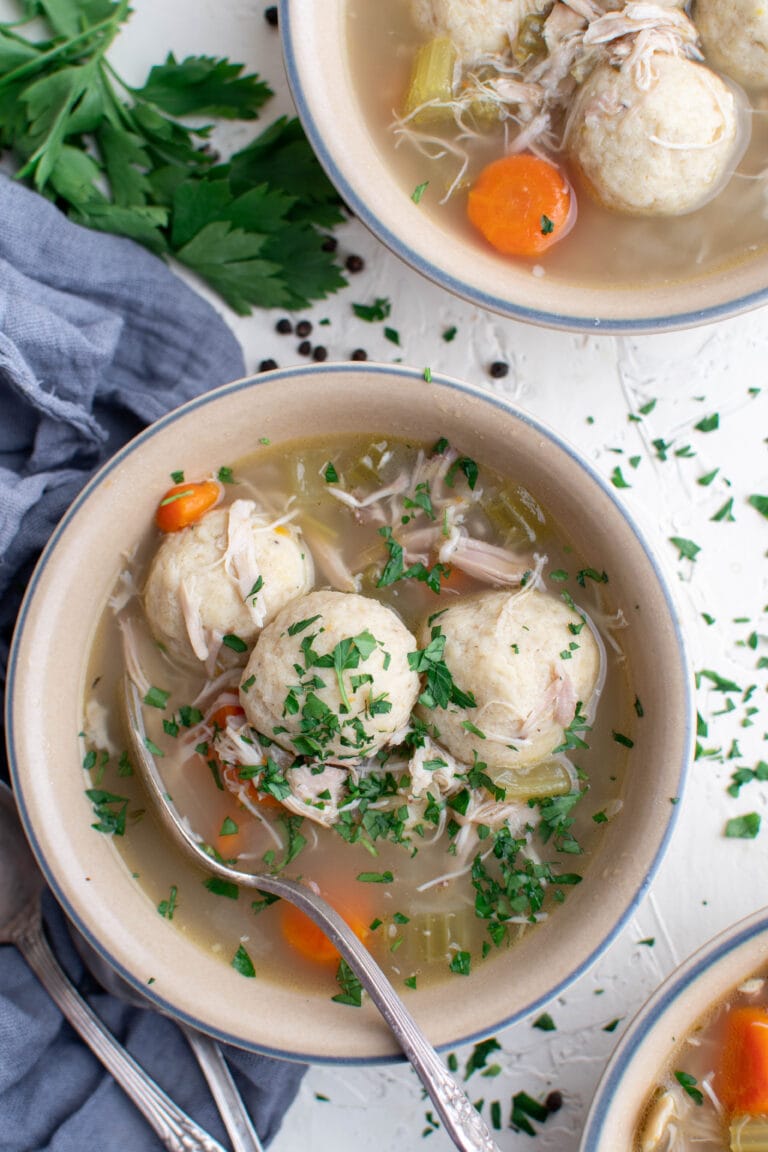 Easy Matzo Ball Soup Recipe | YellowBlissRoad.com