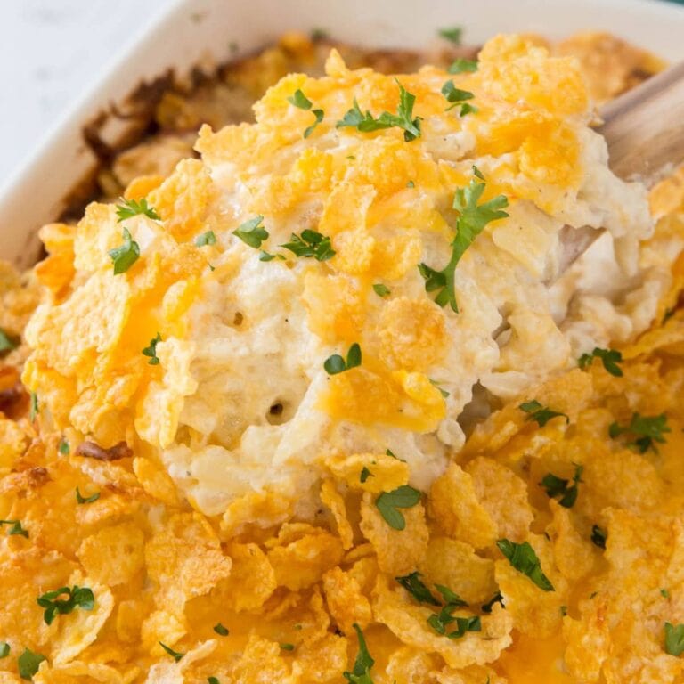 Cheesy Cracker Barrel Hashbrown Casserole Recipe Yellowblissroad Com