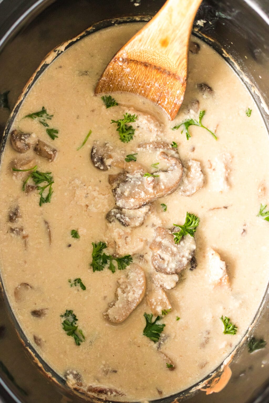 Slow Cooker Mushroom Chicken