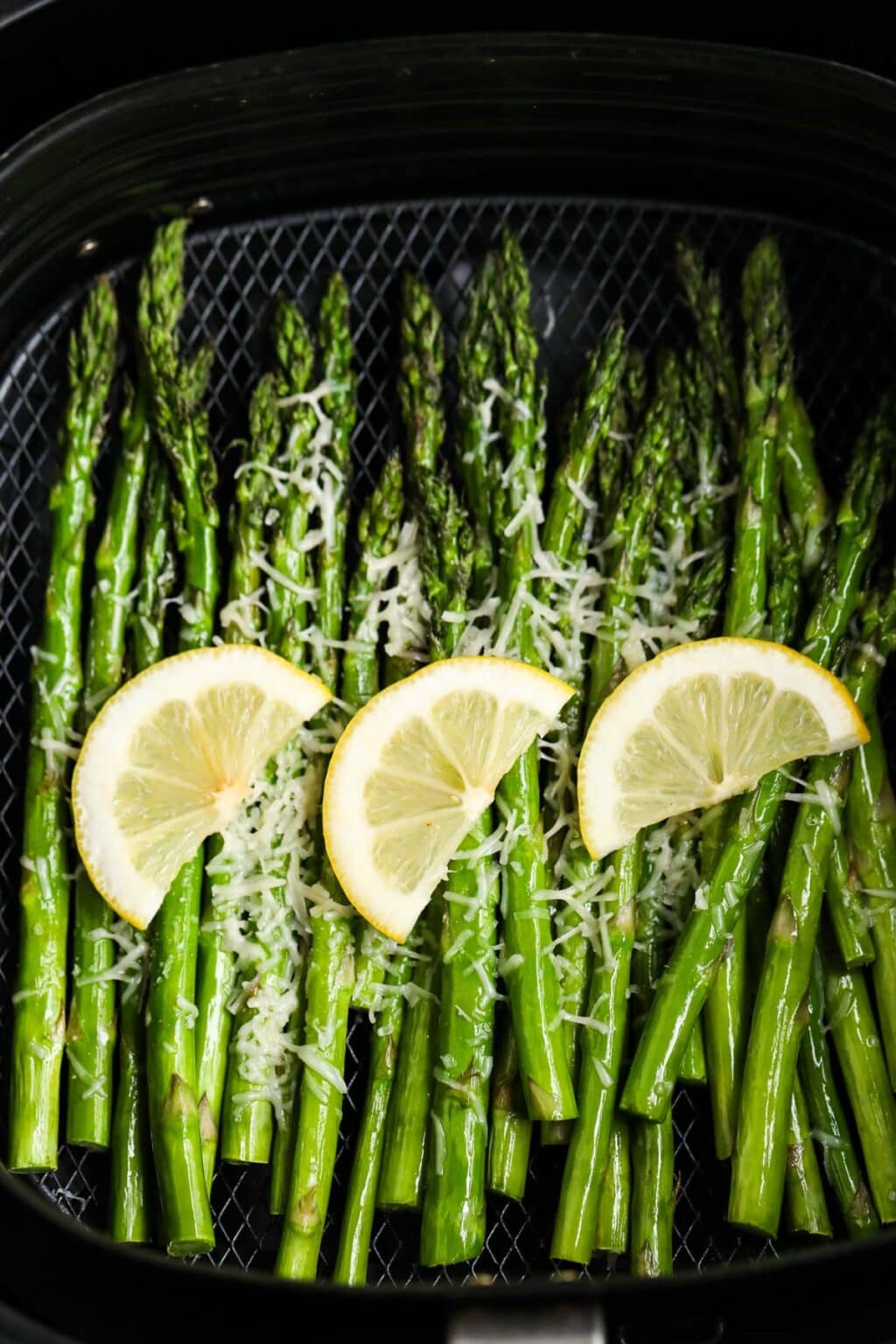 Air Fryer Asparagus with Parmesan and Lemon