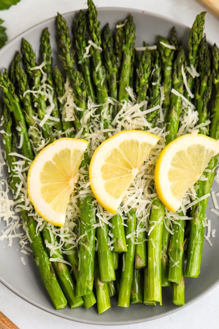 Air Fryer Asparagus With Parmesan And Lemon 