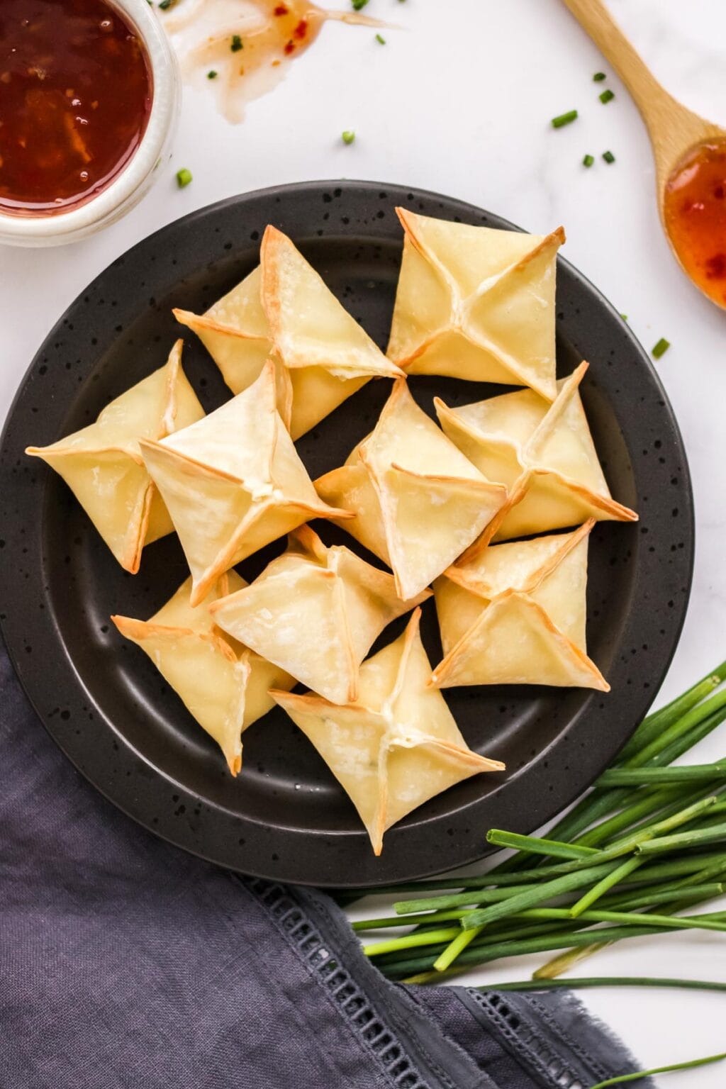 Crispy Air Fryer Cream Cheese Wonton Recipe Yellow Bliss Road