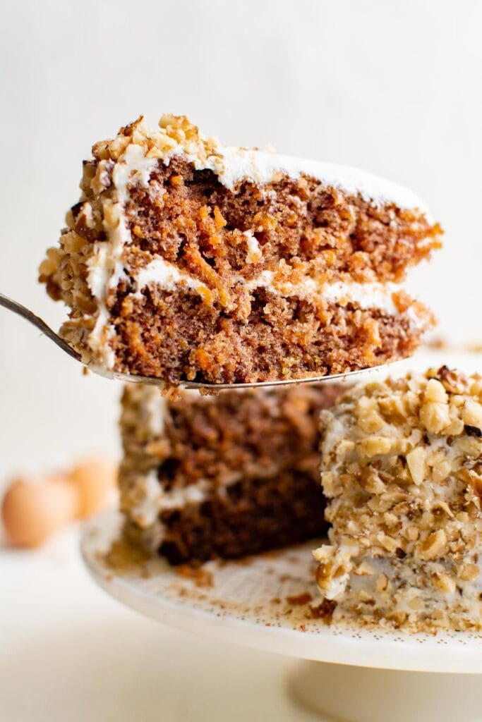 Carrot Cake with Cream Cheese Frosting | YellowBlissRoad.com