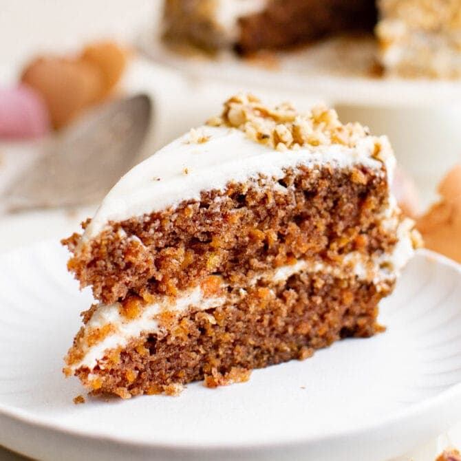 Carrot Cake with Cream Cheese Frosting | YellowBlissRoad.com