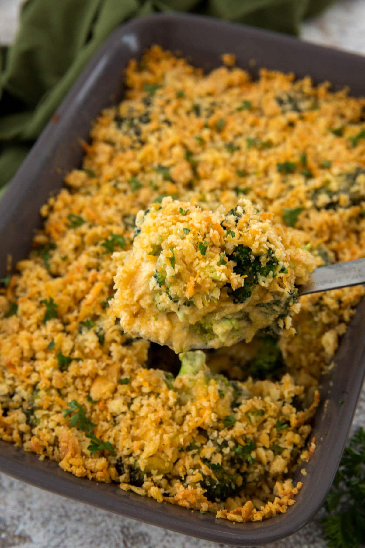 Cheesy Broccoli Casserole From Scratch | YellowBlissRoad.com