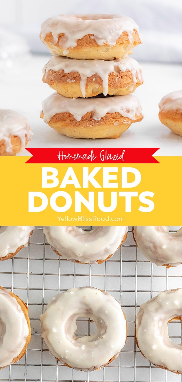 Baked Donuts with Vanilla Glaze | YellowBlissRoad.com