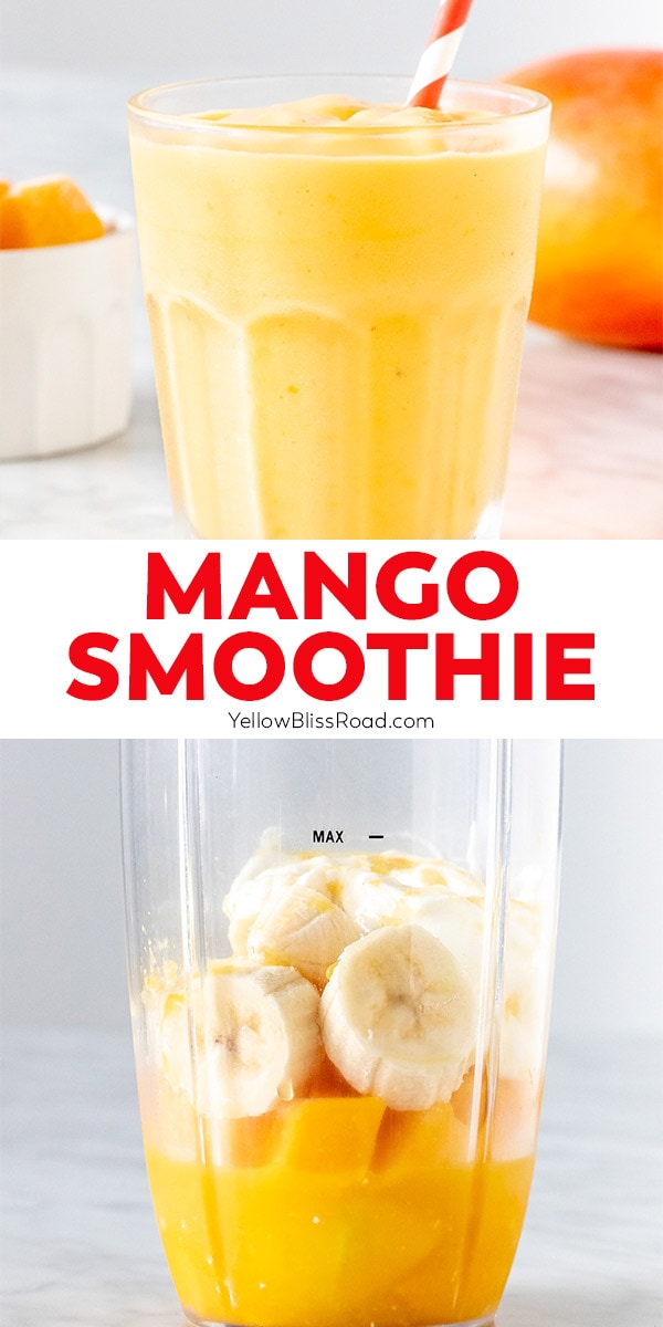 Healthy Mango Smoothie | YellowBlissRoad.com