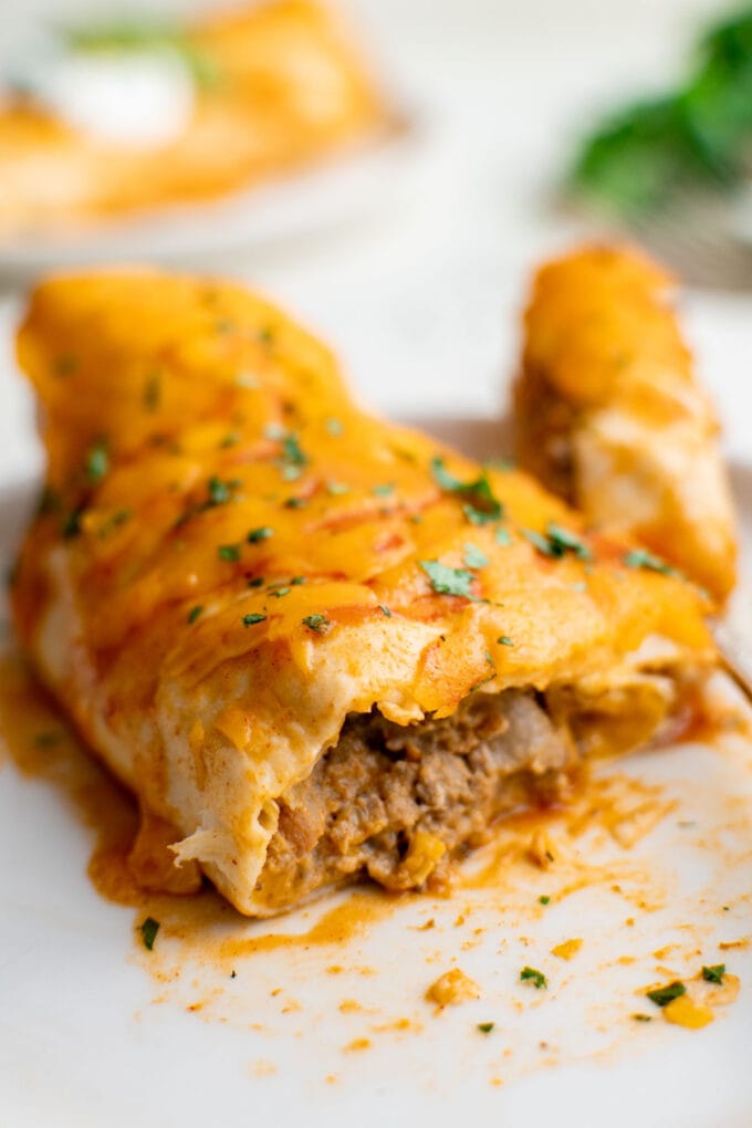 The Best Smothered Wet Burritos | YellowBlissRoad.com