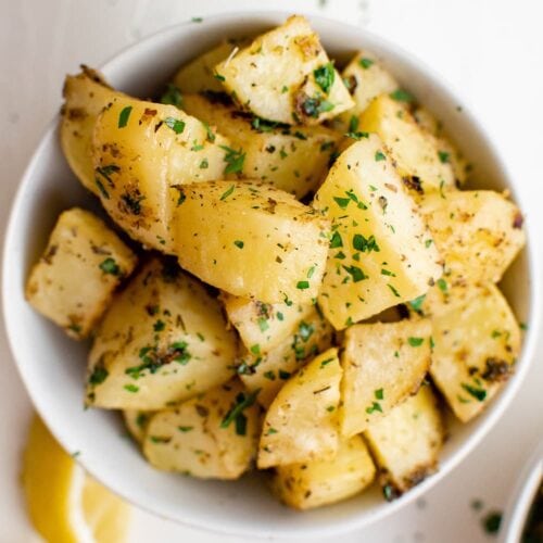 Lemon Potatoes - Greek Inspired and Roasted | YellowBlissRoad.com