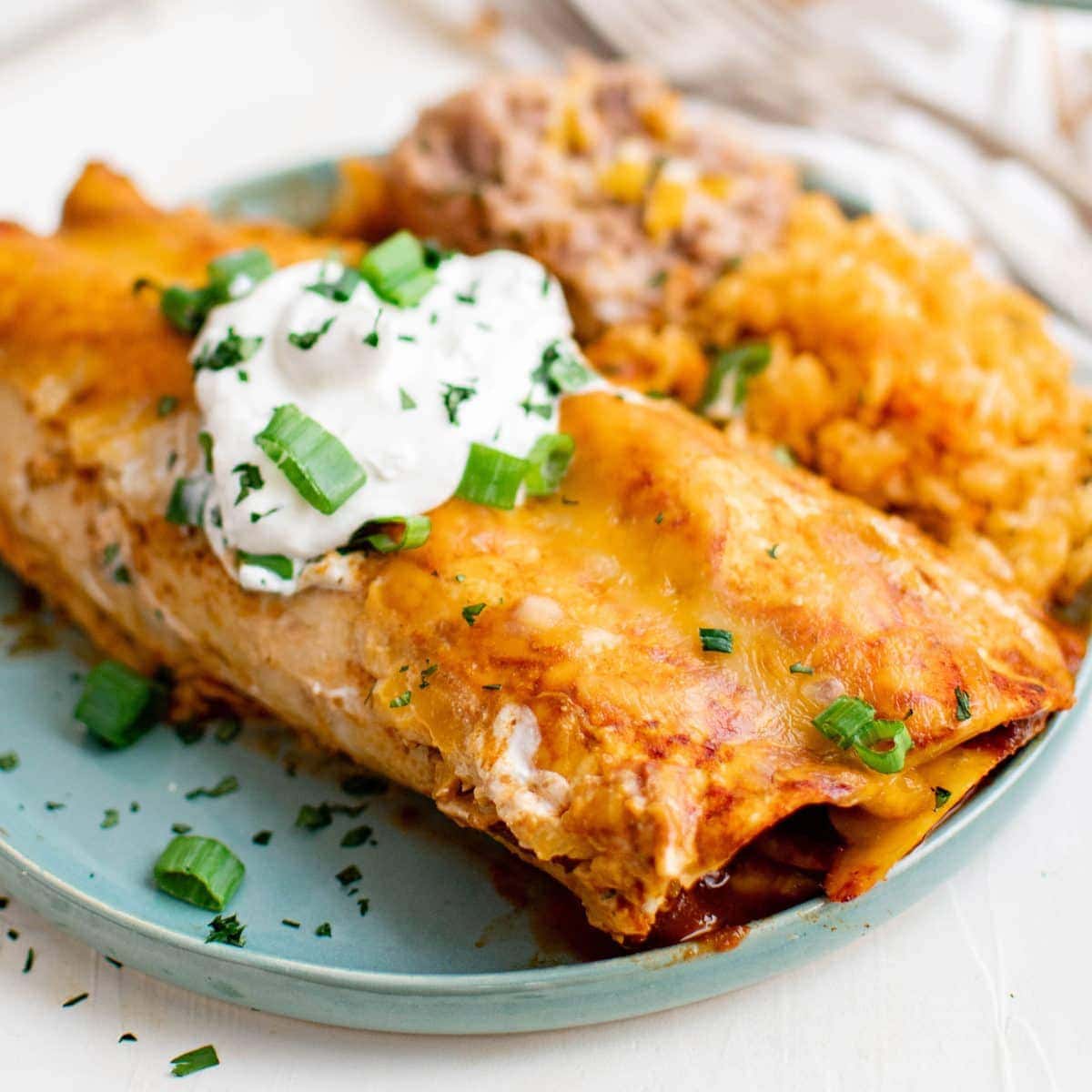 Easy Cheesy Ground Turkey Enchiladas - Yellow Bliss Road