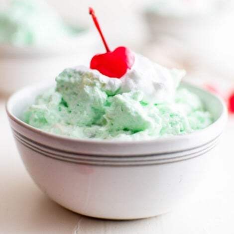 Creamy Dreamy Green Jello Salad | YellowBlissRoad.com