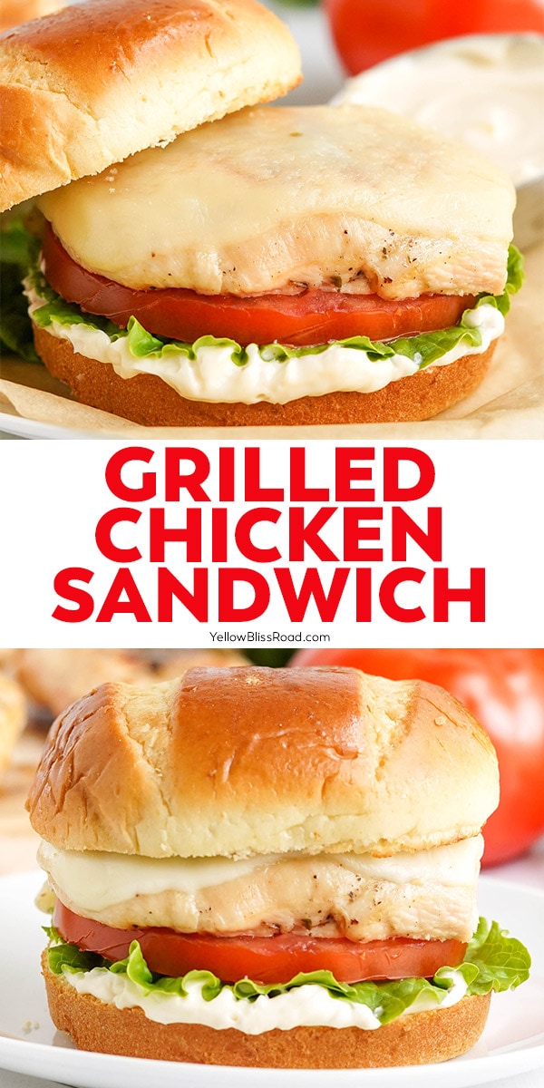 Easy Grilled Chicken Sandwich | YellowBlissRoad.com