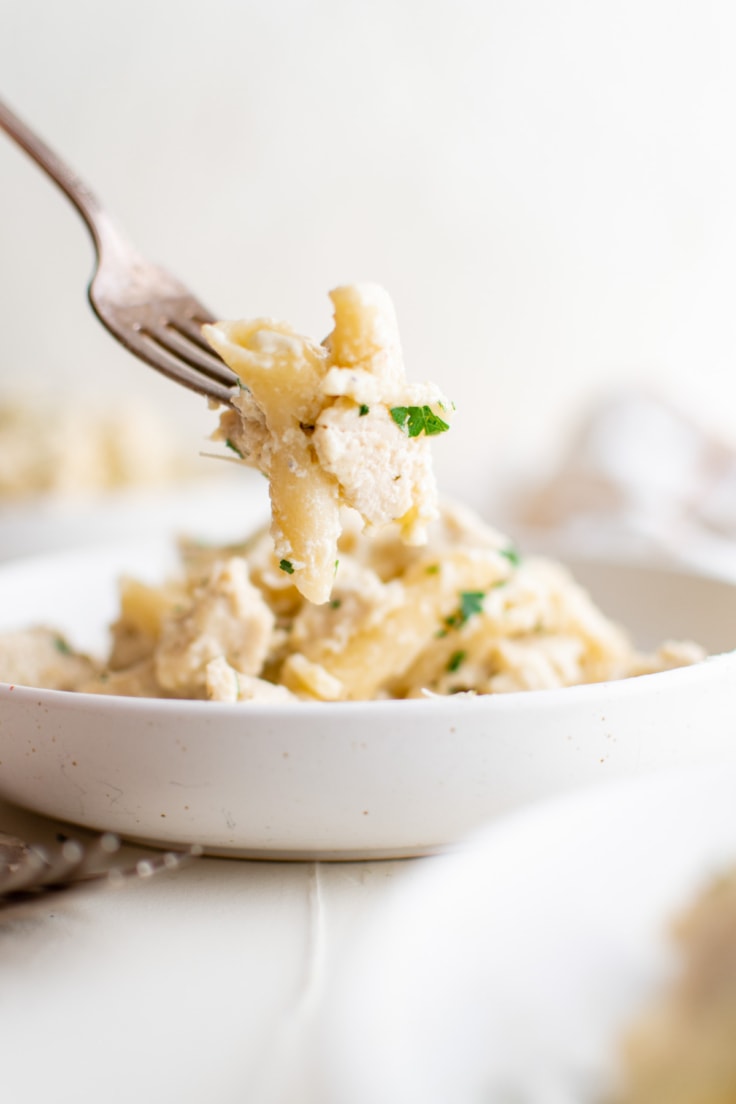 Easy One Pot Chicken Alfredo | YellowBlissRoad.com