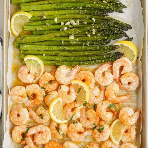 Healthy Sheet Pan Shrimp Asparagus Potato Dinner Recipe – Health Starts in  the Kitchen