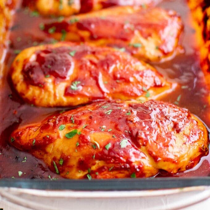 Easy Baked BBQ Chicken Breast Recipe Oven Barbecue Chicken   Baked BBQ Chicken Social 680x680 