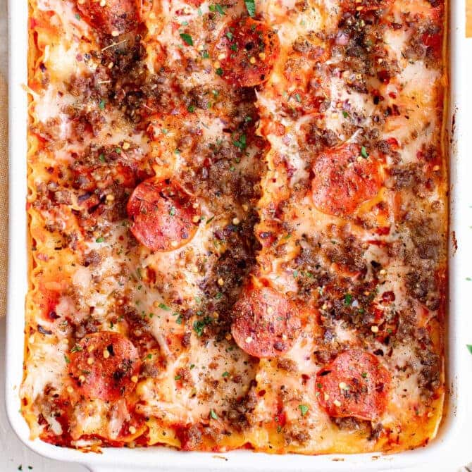 The BEST Pizza Lasagna Recipe