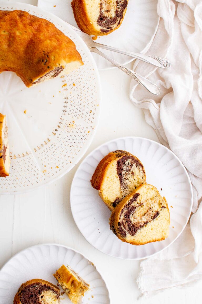 Easy Marble Cake (5 Ingredients!)