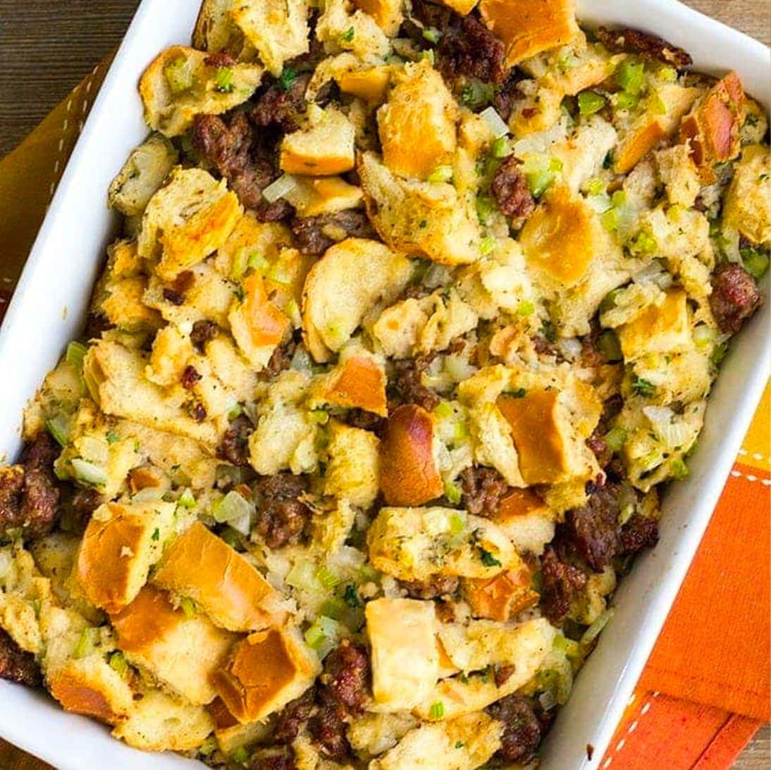 Instant Pot Sausage Stuffing ~Sweet & Savory