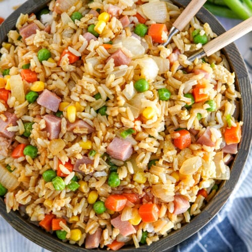 Easy One Pot Ham Fried Rice - Yellow Bliss Road
