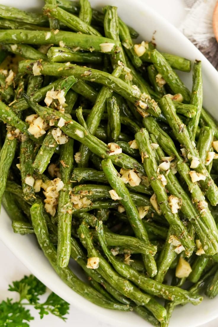 Air Fryer Green Beans With Garlic Butter | Yellow Bliss Road