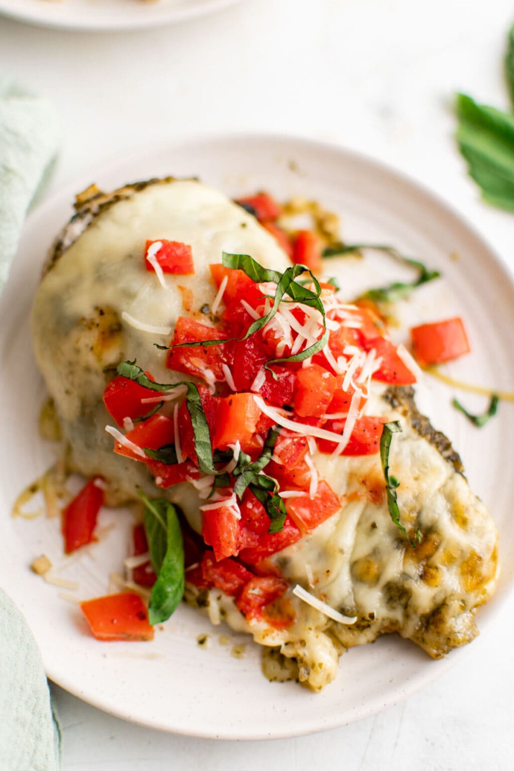 Cheesy Baked Pesto Chicken - Yellow Bliss Road