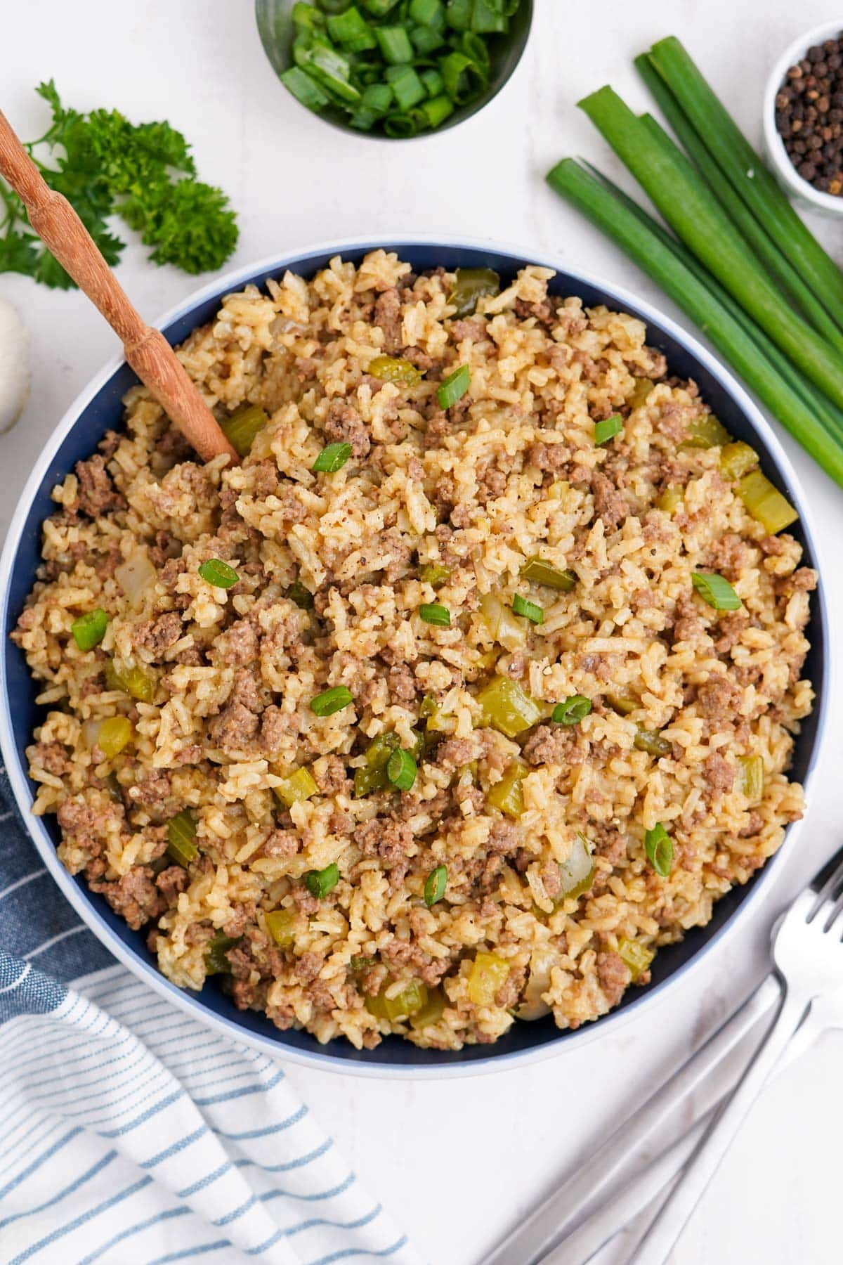 Dirty Cajun Rice (one pot recipe!) - No Spoon Necessary