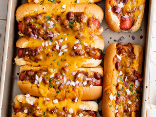 Quick Chili Cheese Dogs (Homemade Hot Dog Chili) - Plain Chicken