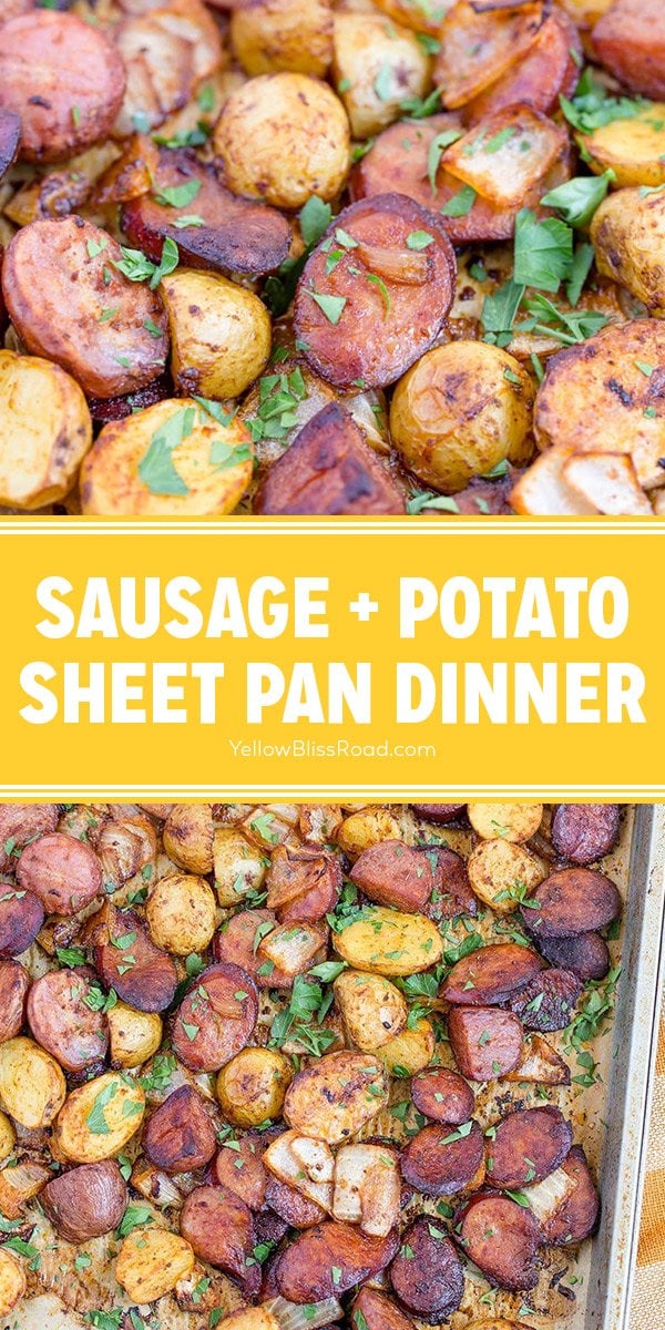 Sheet Pan Sausage and Peppers - Sheet Pan Smoked Turkey Sausage