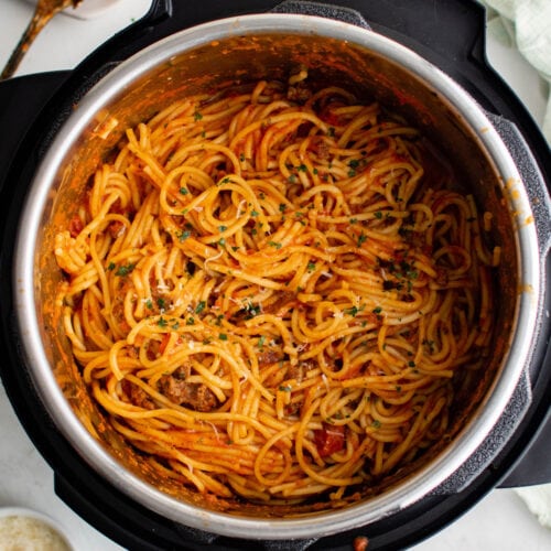 Instant pot spaghetti and meat hot sale