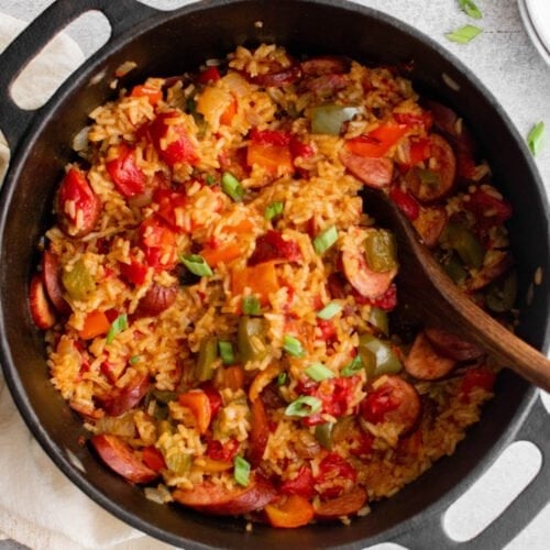 One Pot Cajun Sausage and Rice - Yellow Bliss Road