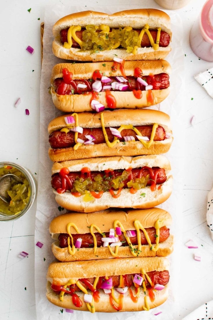 Easy Air Fryer Hot Dogs | YellowBlissRoad.com