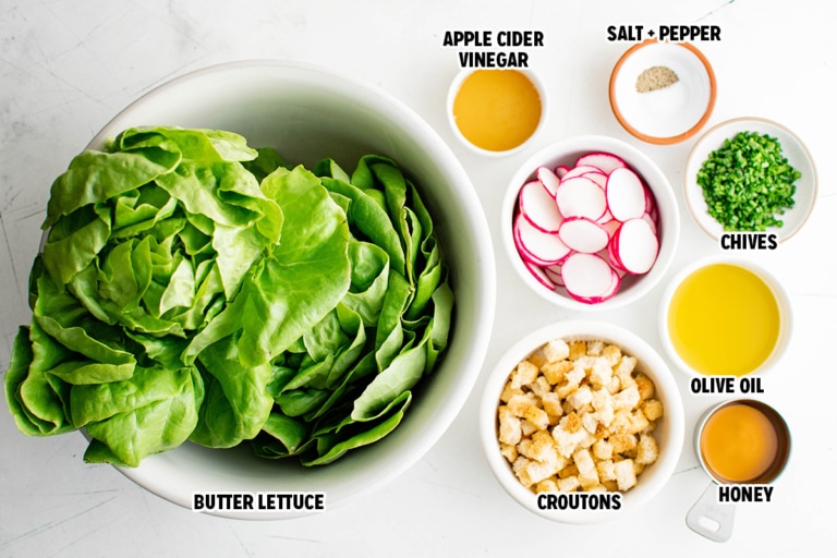 Simple Butter Lettuce Salad with Homemade Vinaigrette