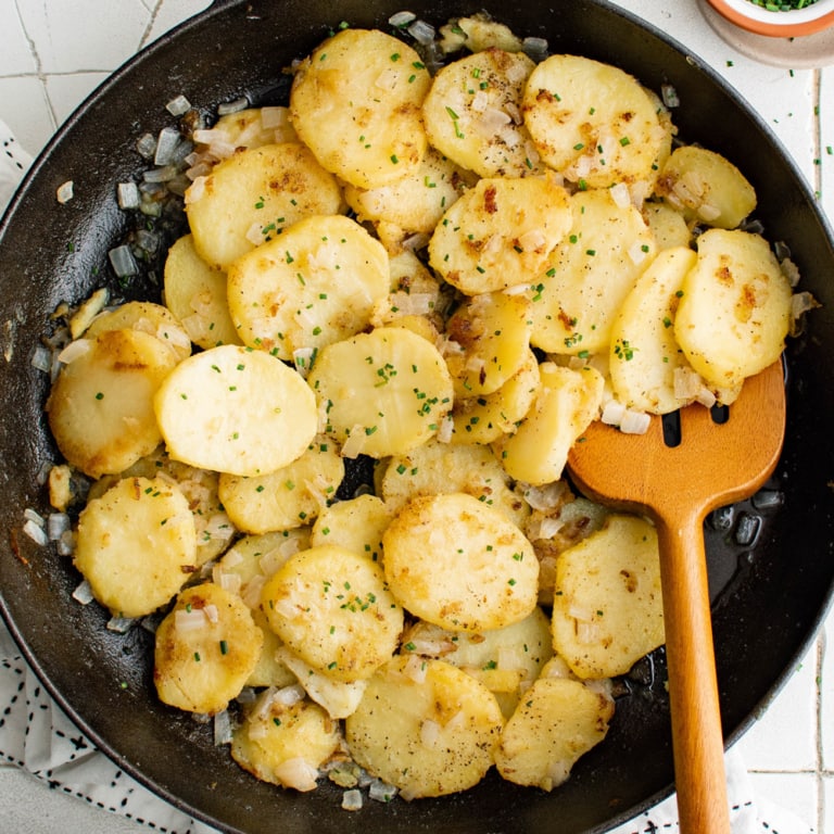 German Fried Potatoes (Bratkartoffeln) - Yellow Bliss Road