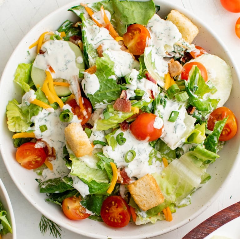 Steakhouse Chopped Salad (Side Salad) | YellowBlissRoad.com
