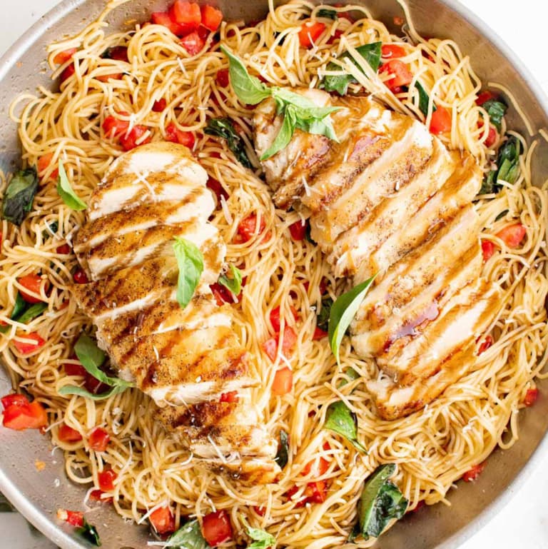 Bruschetta Chicken Pasta - Yellow Bliss Road