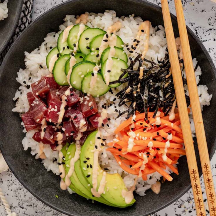 Ahi Tuna Sushi Bowl - Yellow Bliss Road