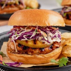 teriyaki chicken sandwich social media image.