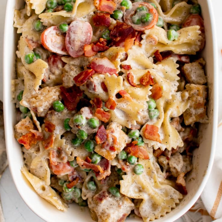 Bacon Ranch Chicken Pasta Salad