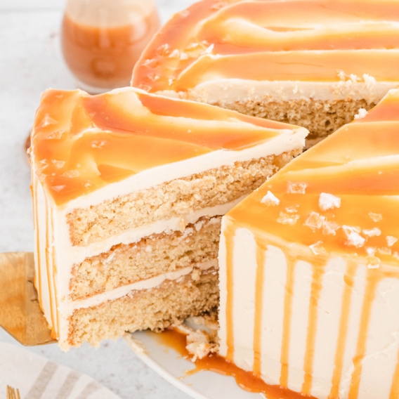 Salted Caramel Cake Yellow Bliss Road