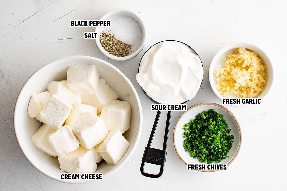ingredients for garlic dip