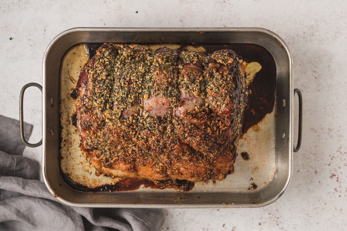 Roasted prime rib.